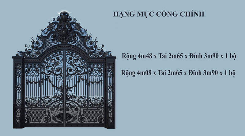 Cổng nhôm đúc C088